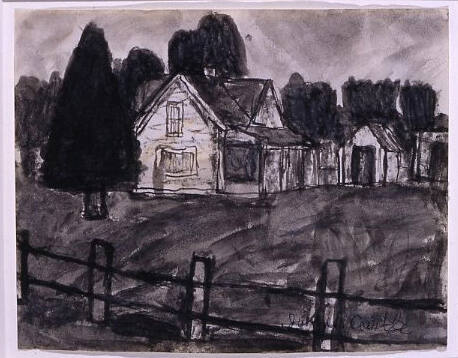 Untitled (Scene with Barn, Fence, and Trees)
James Castle
Photographed by Gavin Ashworth
