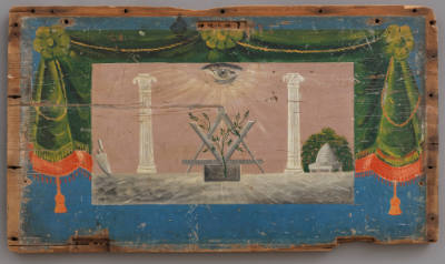 Chest Lid with Masonic Painting
Artist unidentified
Photo by José Andrés Ramírez