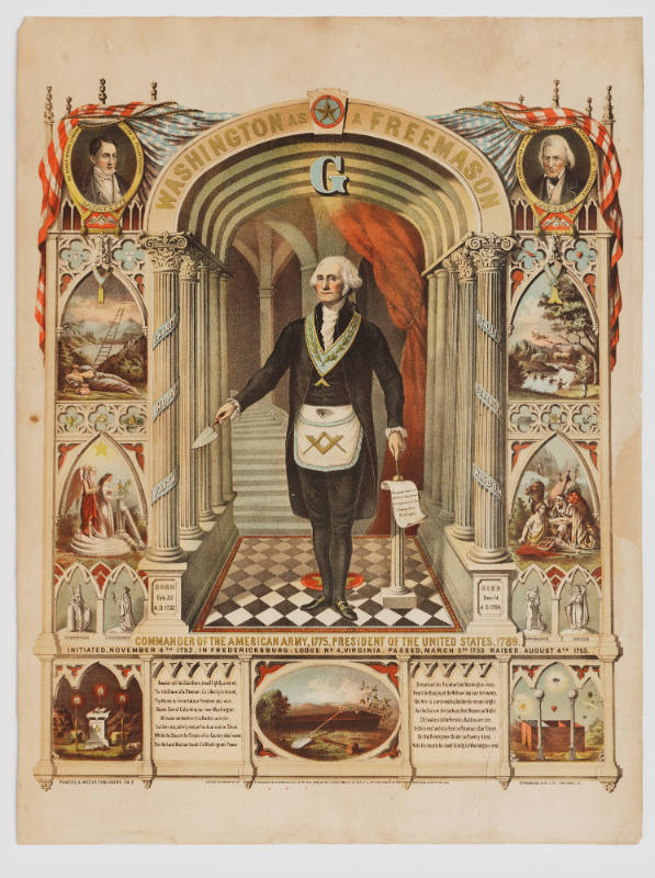 Washington as a Freemason
Strobridge and Co. Lithographers, published by Powers & Weeks
Photo…