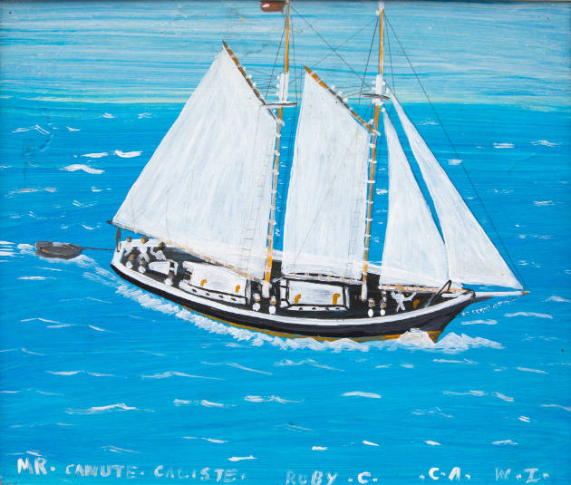 Canute Caliste, “Ruby C”, L'Esterre, Carriacou Island, Grenada, n.d., Housepaint on board, 12 1…
