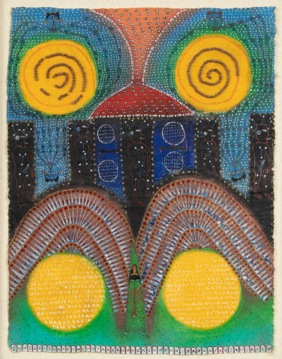 Domenico Zindato, “Untitled”, Cuernavaca, Mexico, n.d., Ink and acrylic on handmade paper, 15 1…