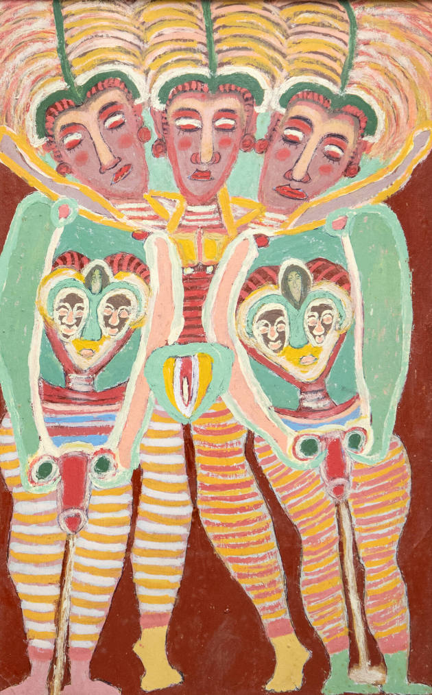 Max Romain, “Untitled”, New York, New York, n.d., Paint and ballpoint pen on cardboard, 2` 1/2 …