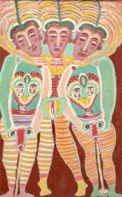 Max Romain, “Untitled”, New York, New York, n.d., Paint and ballpoint pen on cardboard, 2` 1/2 …