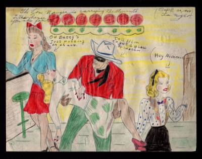 Mary Paulina Corbett, ”[The Lone Ranger is carrying Betty into Tillie's house after she fainted…