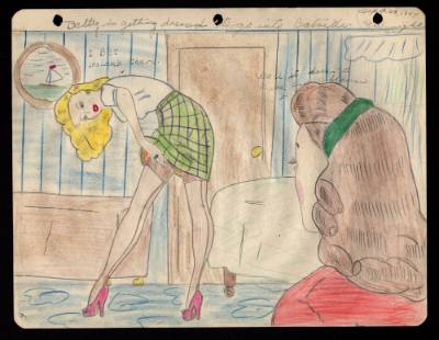 Mary Paulina Corbett, “[Betty is getting dressed to go into Catville.] from The Catville Kids”,…