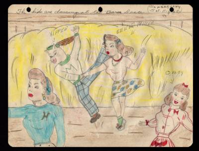 Mary Paulina Corbett, “[The kids are dancing at the Barn Dance.] from The Catville Kids”, Booth…