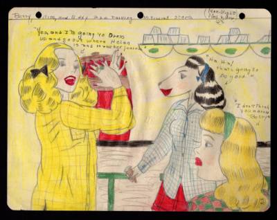 Mary Paulina Corbett, “[Betty, Nim, and Eddy are talking in tillies store.] from The Catville K…
