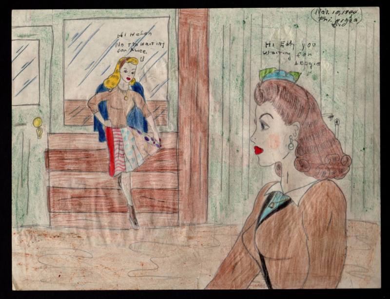 Mary Paulina Corbett, “["Hi Helen No I'm waiting for Alice"] from The Catville Kids”, Boothwyn,…