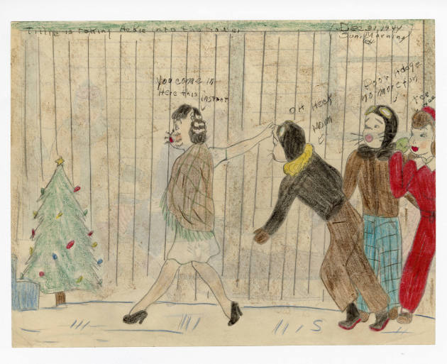 Mary Paulina Corbett, “[Tillie is taking Ackie into the House.] from The Catville Kids”, Boothw…