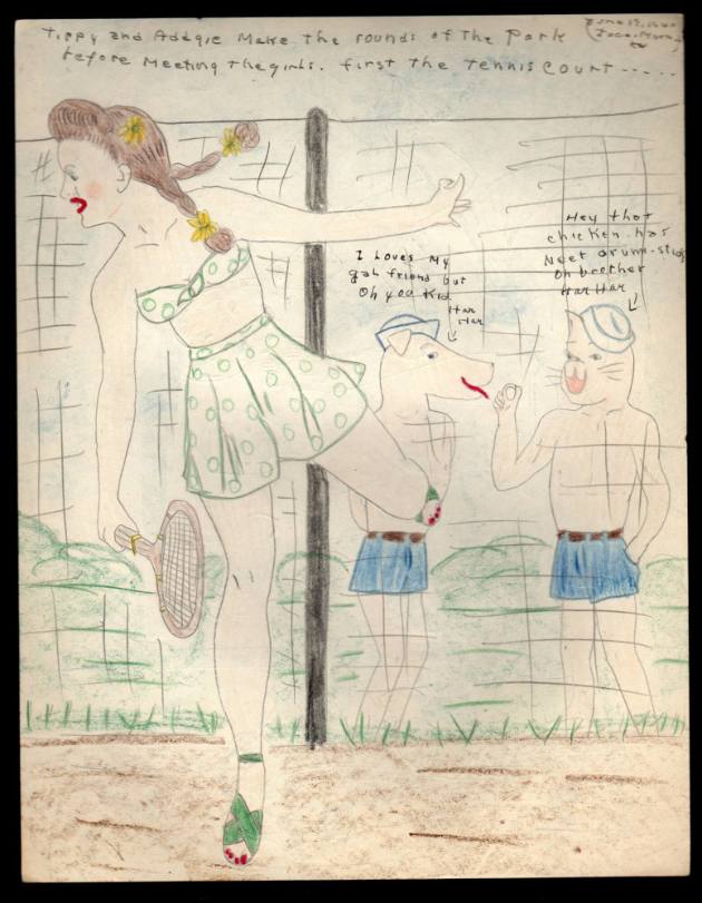Mary Paulina Corbett, “[Tippy and Addgie Make the rounds of the Park before Meeting the girls. …