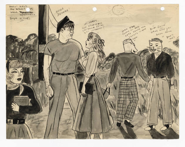 Mary Paulina Corbett, “[Buster meets the school [b]us] from the Catville Kids”, Boothwyn, Garne…