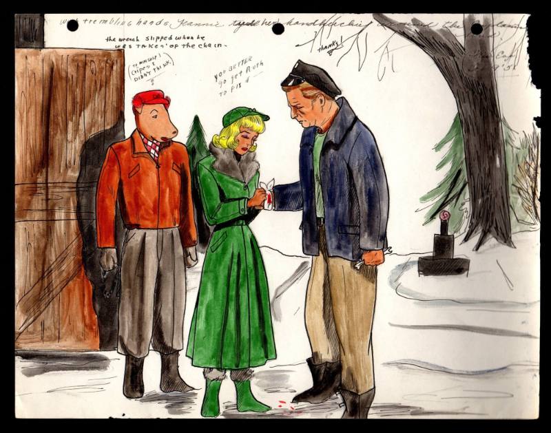 Mary Paulina Corbett, “[With trembling hands Jeannie tied her handkerchief around the Captain's…