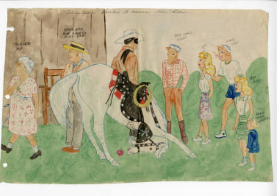 Mary Paulina Corbett, “[Silver does tricks to amuse the kids.] from The Catville Kids”, Boothwy…