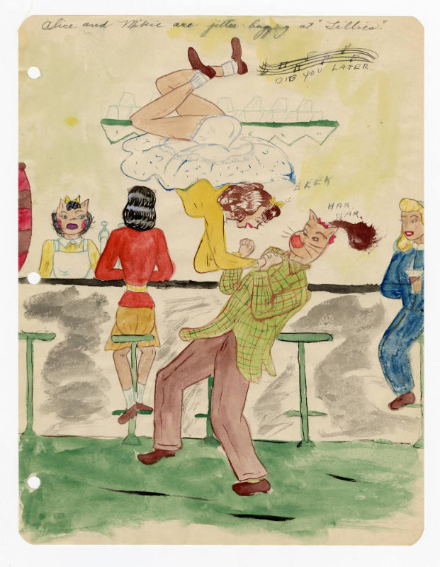 Mary Paulina Corbett, “[Alice and Mikie are jitter bugging at "Tillies."] from The Catville Kid…