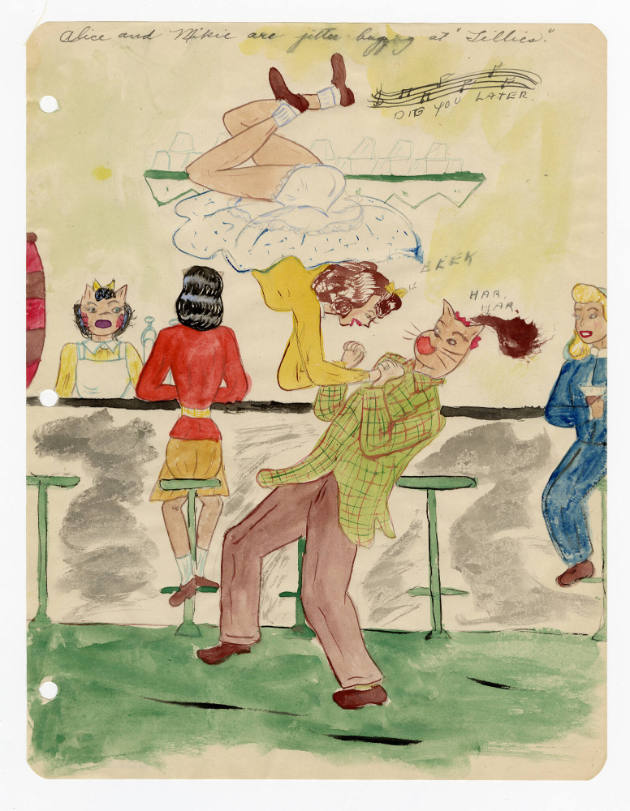 Mary Paulina Corbett, “[Alice and Mikie are jitter bugging at "Tillies."] from The Catville Kid…
