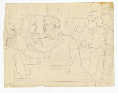 Mary Paulina Corbett, “[Compositional Sketch] from The Catville Kids”, Boothwyn, Garnet Valley,…