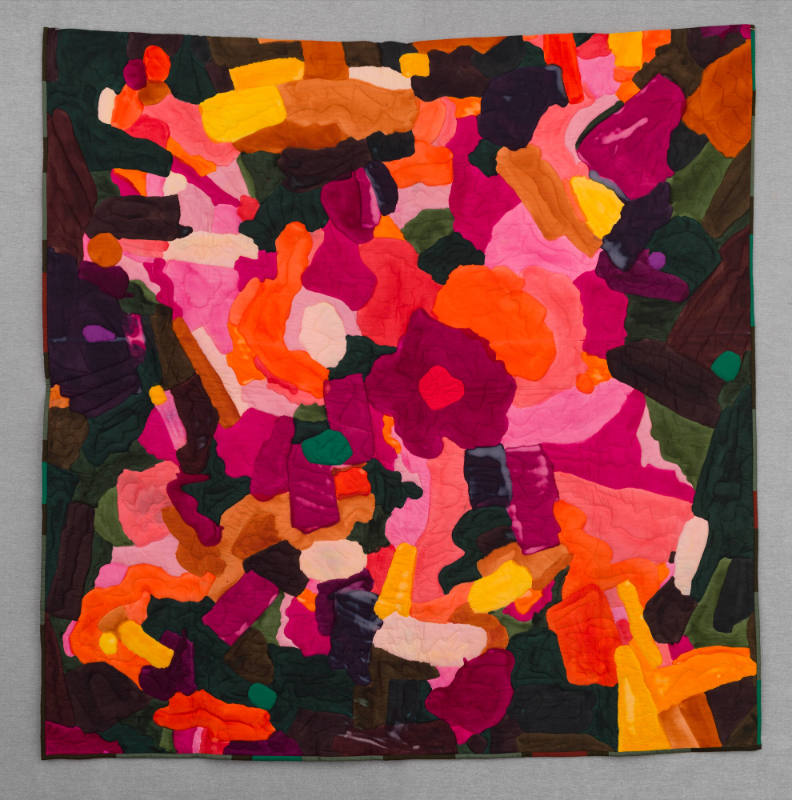 Susan Bartels, “Family Garden”, Karlsruhe, Germany, 1991, Cotton, fiber reactive dyes, 72 × 72 …