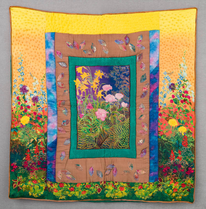 Susan M. Clark, “Susan's Saskatchewan Garden”, Saskatoon, Saskatchewan, Canada, 1991, Dyed silk…