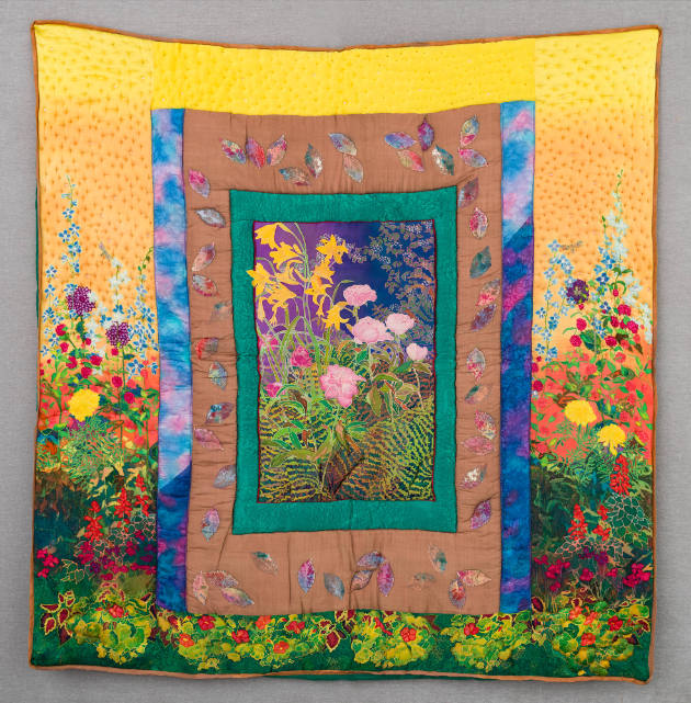 Susan M. Clark, “Susan's Saskatchewan Garden”, Saskatoon, Saskatchewan, Canada, 1991, Dyed silk…