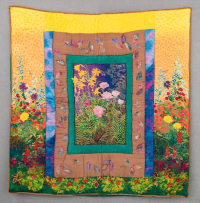 Susan M. Clark, “Susan's Saskatchewan Garden”, Saskatoon, Saskatchewan, Canada, 1991, Dyed silk…