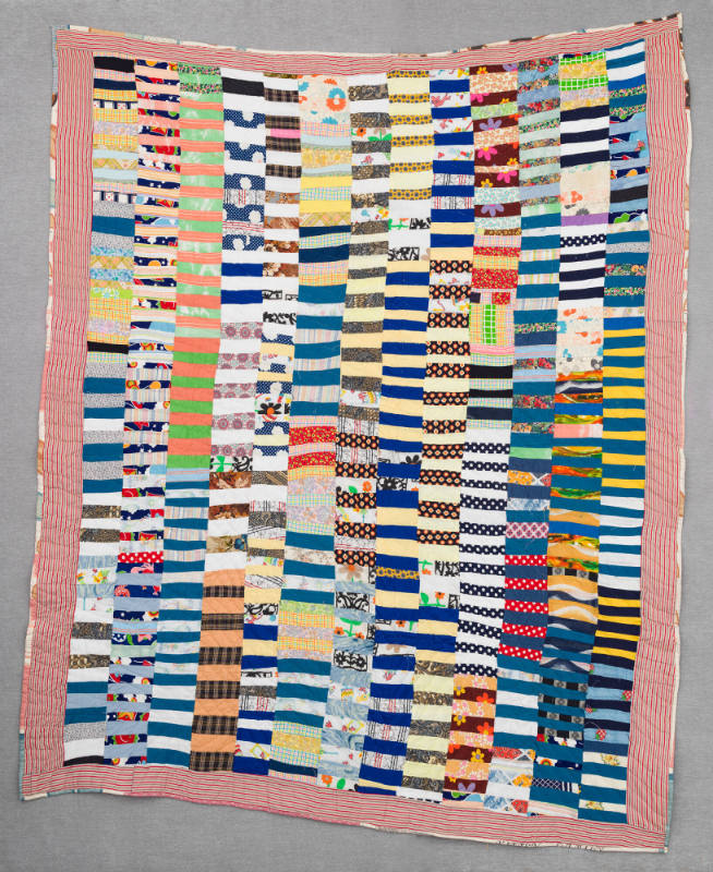 Eva Burrell, “Strip Quilt”, Greene County, Alabama, United States, c. 1989, Cotton and syntheti…