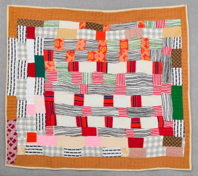 Idabell Bester, “Strip Quilt”, Emelle, Sumter County, Alabama, United States, Pieced 1980, quil…