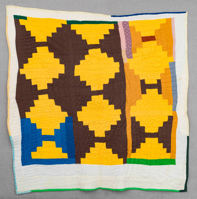 Plummer T. Pettway, “Courthouse Steps Log Cabin Variation Quilt”, Boykin, Alabama, United State…