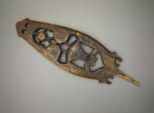 Artist unidentified, “Distaff”, Finland, 1840, Paint on carved wood, 16 3/8 x 4 7/8 x 3/4 in., …