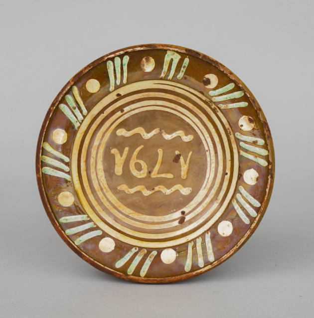 Artist unidentified, “Plate”, Norway, 1791, Glazed earthenware, 11 x 11 1/4 x 1 5/8 in., Collec…
