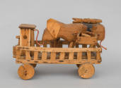 Émile Ratier, “Untitled”, Soturac, France, 1960–1984, Wood, rope, rubber, nails, 15 1/4 x 26 1/…