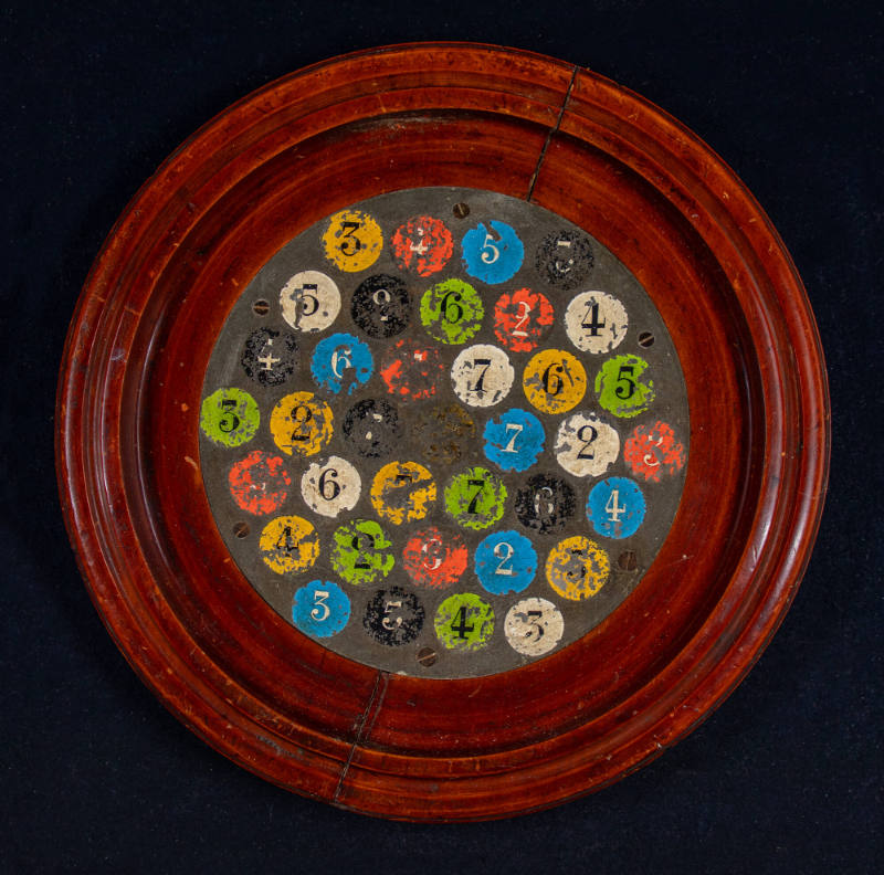 Artist unidentified, “Gameboard (Marbles Game)”, United States, Late 19th to early 20th century…