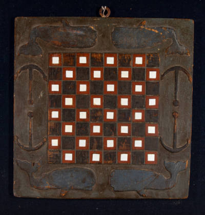 Artist unidentified, “Gameboard (Checkers)”, Probably New England, United States, Mid 19th cent…