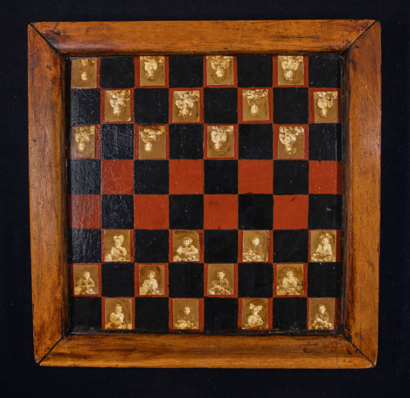 Artist unidentified, “Gameboard (Checkers)”, United States, Late 19th century, Paint and photog…