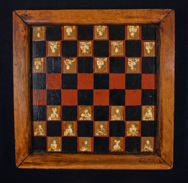 Artist unidentified, “Gameboard (Checkers)”, United States, Late 19th century, Paint and photog…