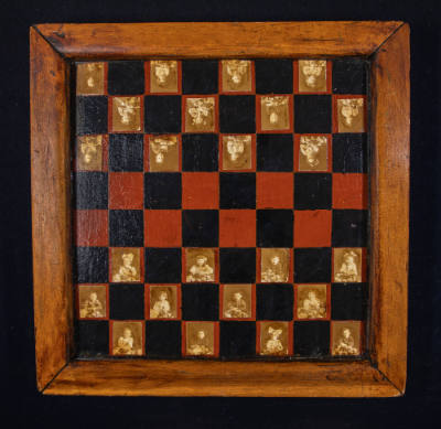 Artist unidentified, “Gameboard (Checkers)”, United States, Late 19th century, Paint and photog…