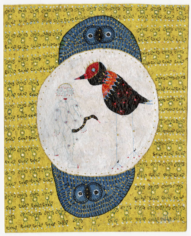 Domenico Zindato, “Untitled”, Cuernavaca, Mexico, 1989, Paint and ink on handmade paper, 7 1/4 …