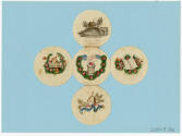 Artist unidentified, “Watch Paper”, United States, 1831, Paint and graphite on paper (double-si…