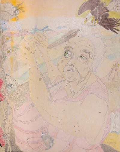 Elizabeth Layton, “Mountain Climbing”, Wellsville, Kansas, United States, January 1, 1978, Penc…