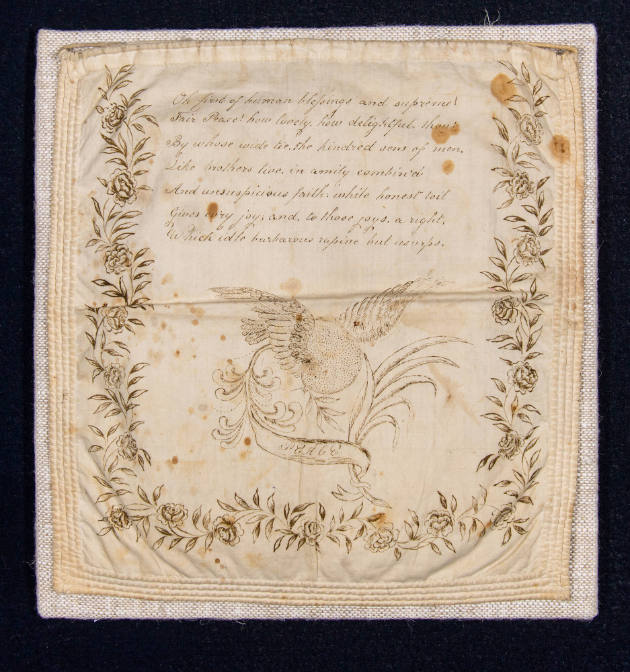 Artist unidentified, “Reticule”, Probably New Hampshire, United States, 1815, Ink and cotton on…