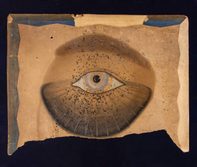 Artist unidentified, “All-Seeing Eye”, United States, 1890–1925, Paint on cardboard, 23 × 18 1/…