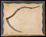 Artist unidentified, “Scythe”, United States, 1890–1925, Paint on cardboard, 23 × 18 ½ in., Col…
