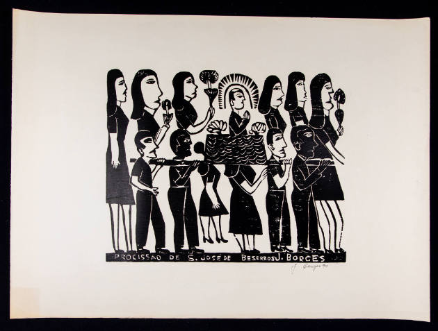 J. Borges, “Procissao de S. Jose de Beserros”, Bezerros, Pernambuco, Brazil, 1990, Woodblock pr…