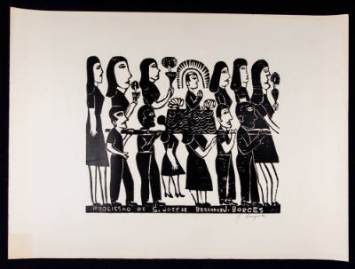 J. Borges, “Procissao de S. Jose de Beserros”, Bezerros, Pernambuco, Brazil, 1990, Woodblock pr…