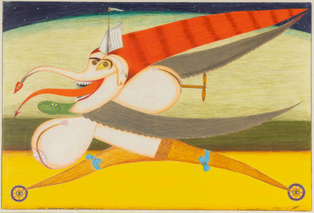 Friedrich Schröder-Sonnenstern, “Die monomoralisge göttin der eile”, Berlin, Germany, 1959, Col…