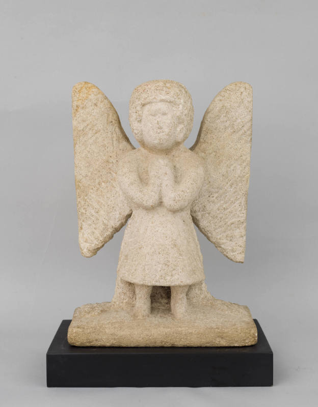 William Edmondson, “Angel, ” Nashville, Tennessee, United States, 1937, Limestone, 18 3/8 x 13 …