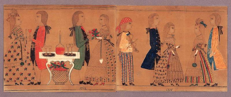 Artist unidentified, “The Prodigal Son Reveling with Harlots”, Probably Connecticut, United Sta…