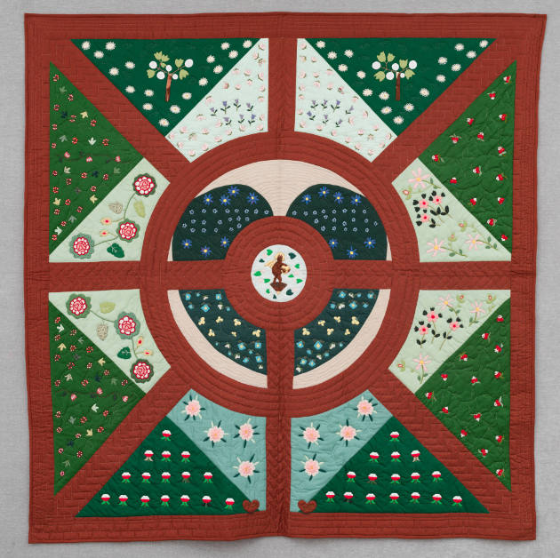 Mitsuyo Aiba, “Samplers in My Garden”, New York, New York, United States, 1991, Cotton, 71 x 71…