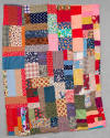 Artist unidentified, “Blocks and Strips Quilt”, United States, c. 1960, Cotton and synthetics, …