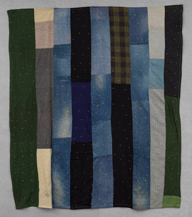 Artist unidentified, “Bars Quilt”, United States, Second half 20th century, Cotton, wool, linen…