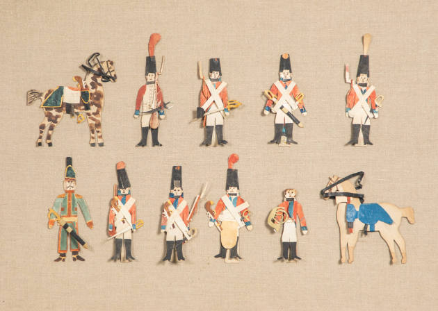 Artist unidentified, “Paper Dolls: Horses and Soldiers,” Boston, Massachussetts, c. 1840–1850, …